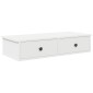 vidaXL Ράφι τοίχου με συρτάρια Λευκό 80x34x17 cm Κατασκευασμένο ξύλο