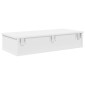 vidaXL Ράφι τοίχου με συρτάρια Λευκό 80x34x17 cm Κατασκευασμένο ξύλο