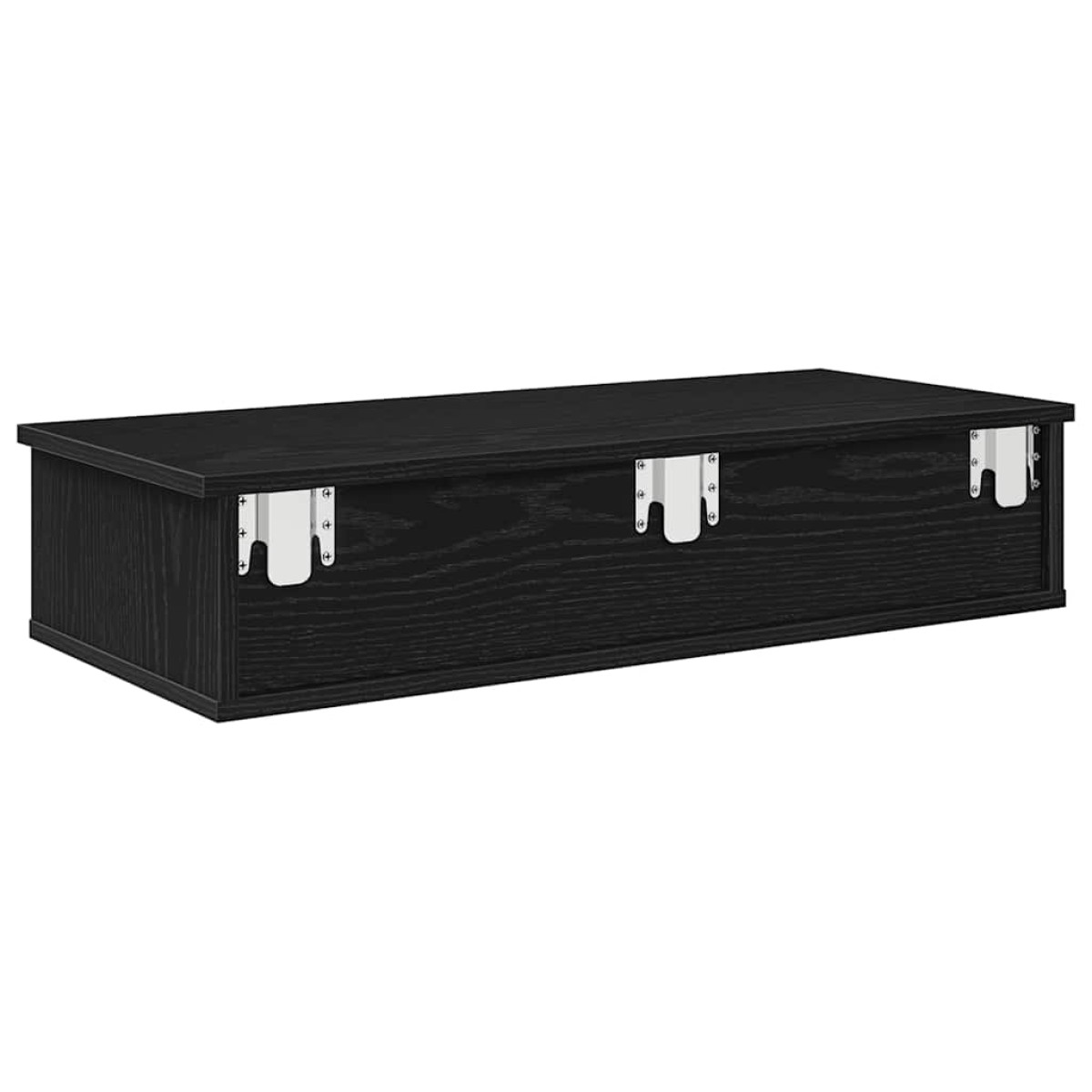 vidaXL Ράφι τοίχου με συρτάρια Μαύρο 80x34x17 cm Κατασκευασμένο ξύλο