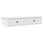 vidaXL Ράφι τοίχου με συρτάρια Λευκό 100x37,5x19 cm Ξύλινη κατασκευή