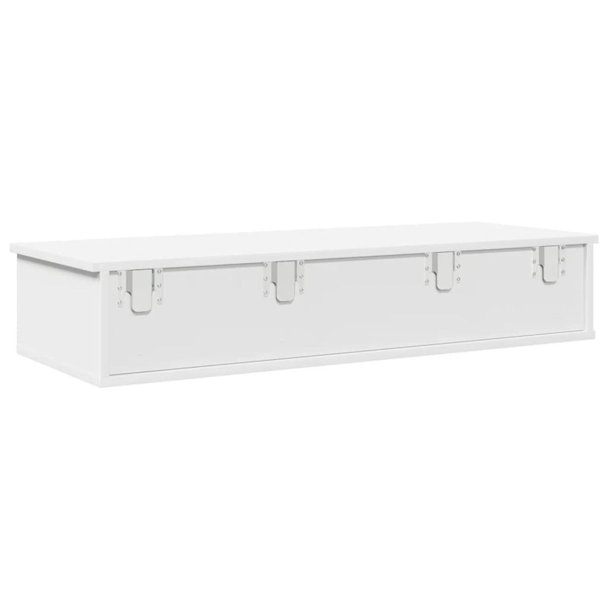 vidaXL Ράφι τοίχου με συρτάρια Λευκό 100x37,5x19 cm Ξύλινη κατασκευή