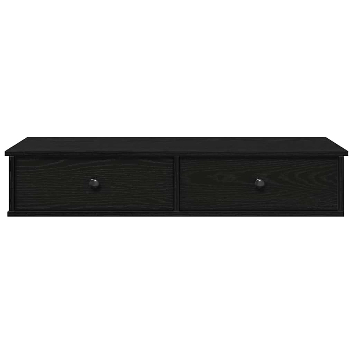 vidaXL Ράφι τοίχου με συρτάρια Μαύρο 100x37,5x19 cm Ξύλινη κατασκευή