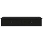 vidaXL Ράφι τοίχου με συρτάρια Μαύρο 100x37,5x19 cm Ξύλινη κατασκευή