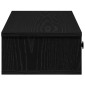 vidaXL Ράφι τοίχου με συρτάρια Μαύρο 100x37,5x19 cm Ξύλινη κατασκευή