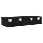 vidaXL Ράφι τοίχου με συρτάρια Μαύρο 100x37,5x19 cm Ξύλινη κατασκευή