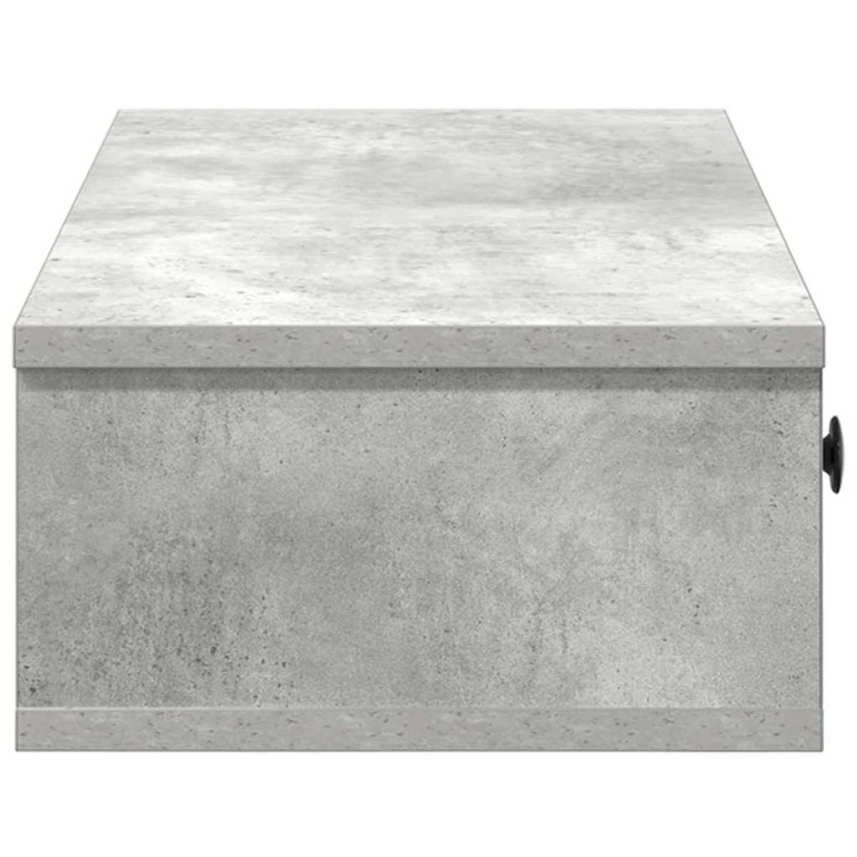 vidaXL Ράφι τοίχου με συρτάρια Γκρι μπετόν 100x37,5x19 cm Ξύλο μηχανής