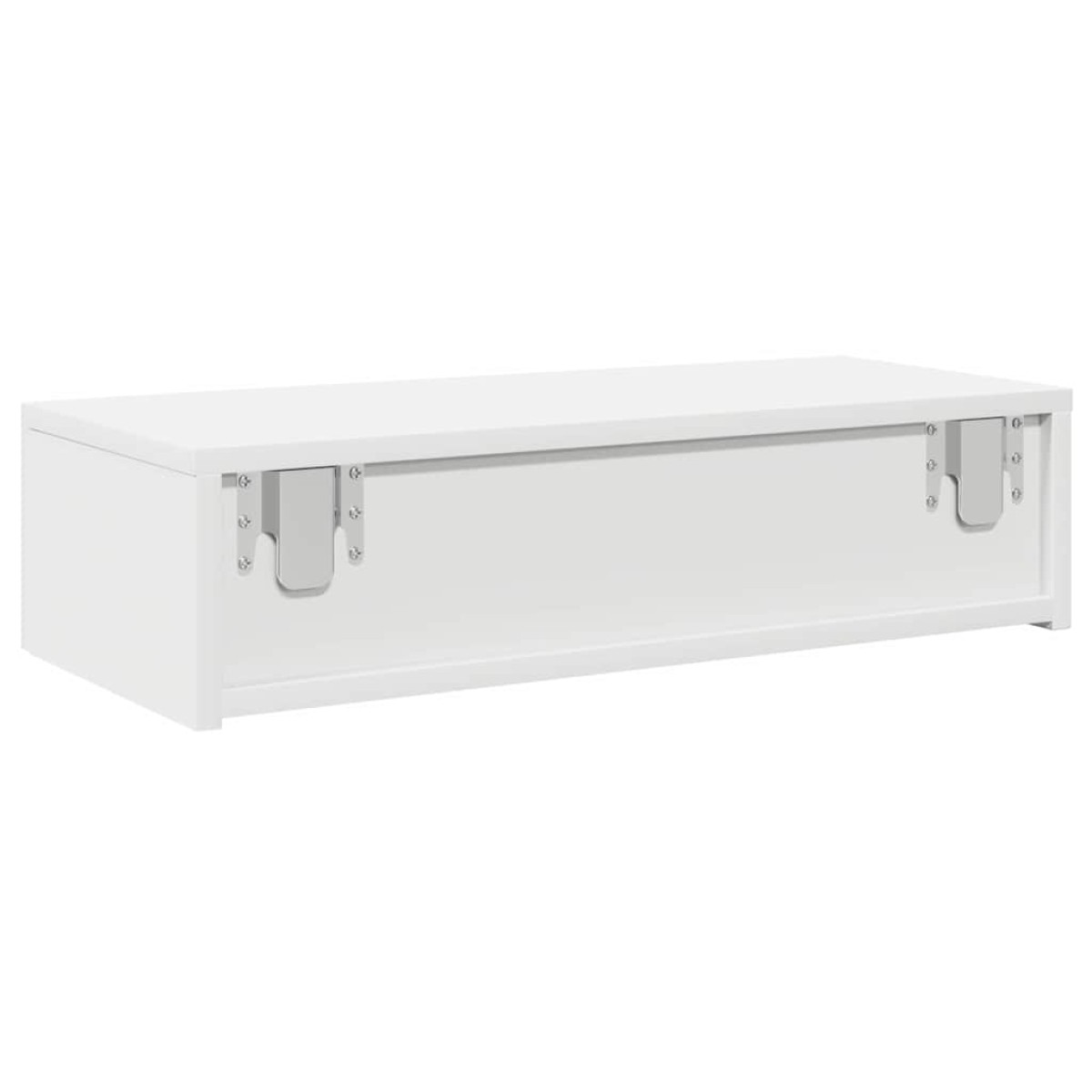 vidaXL Ράφι τοίχου με συρτάρια Λευκό 60x26,5x15 cm Κατασκευασμένο ξύλο