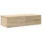 vidaXL Ράφι τοίχου με συρτάρια Δρυς sonoma 60x26,5x15 cm