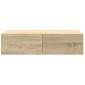 vidaXL Ράφι τοίχου με συρτάρια Δρυς sonoma 60x26,5x15 cm