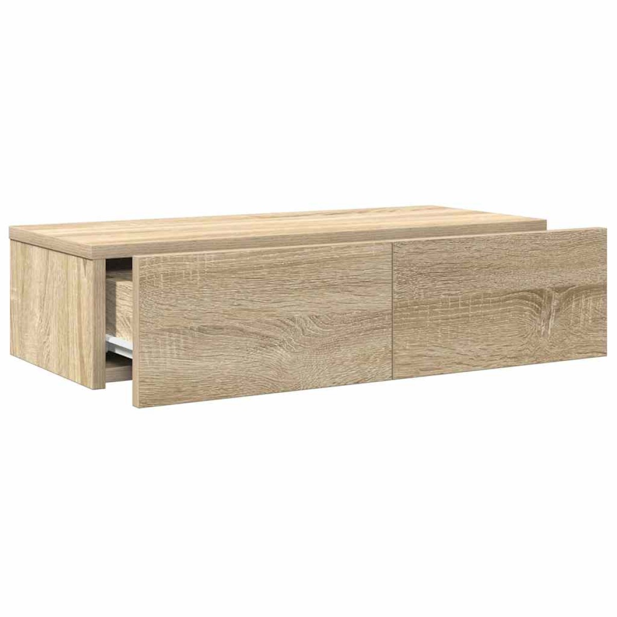vidaXL Ράφι τοίχου με συρτάρια Δρυς sonoma 60x26,5x15 cm
