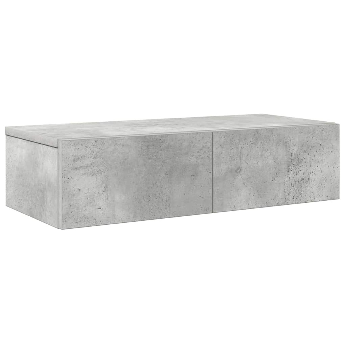 vidaXL Ράφι τοίχου με συρτάρια Γκρι μπετόν 60x26,5x15 cm Ξύλο μηχανής