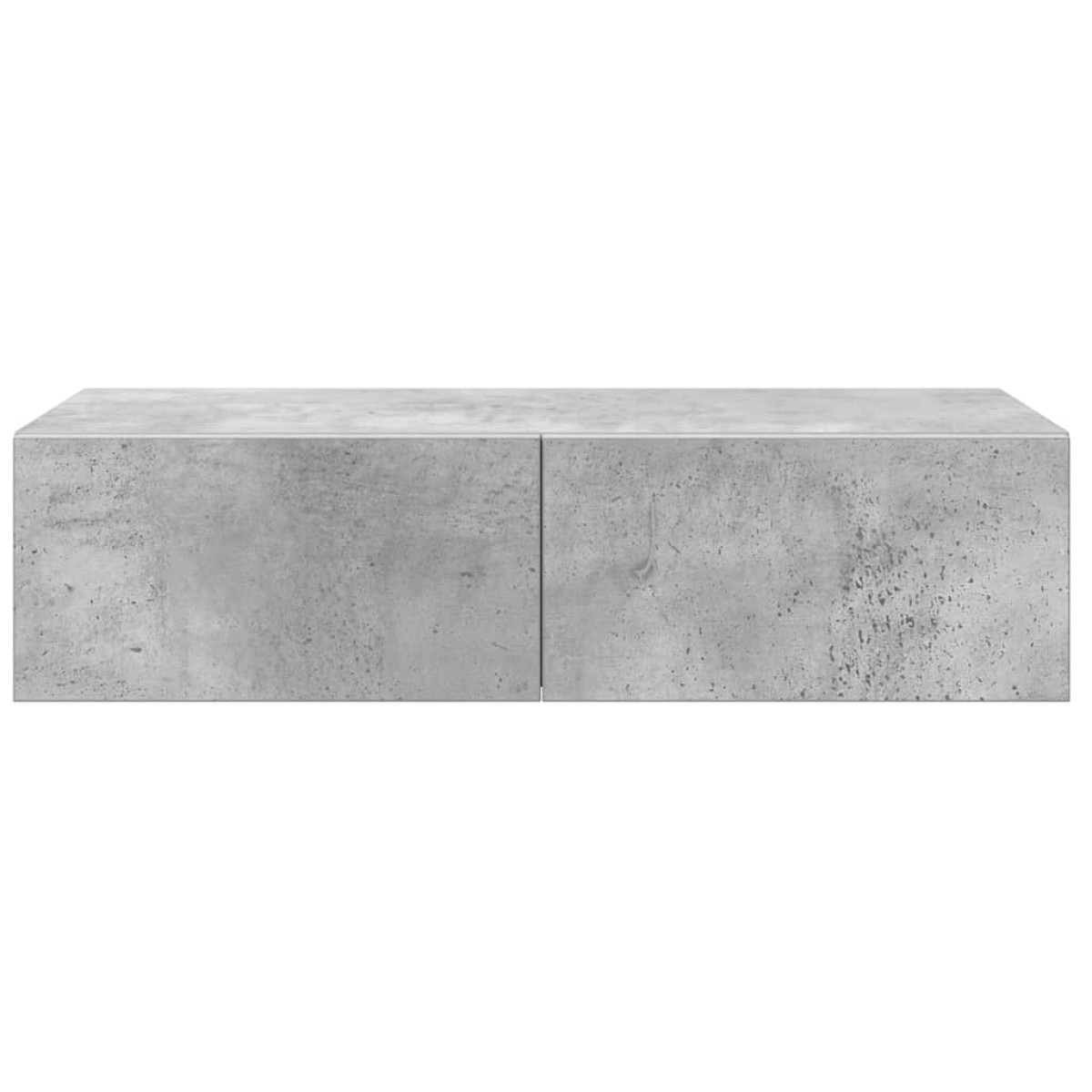 vidaXL Ράφι τοίχου με συρτάρια Γκρι μπετόν 60x26,5x15 cm Ξύλο μηχανής
