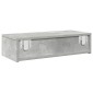 vidaXL Ράφι τοίχου με συρτάρια Γκρι μπετόν 60x26,5x15 cm Ξύλο μηχανής