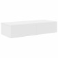 vidaXL Ράφι τοίχου με συρτάρια Λευκό 80x33x17 cm Κατασκευασμένο ξύλο