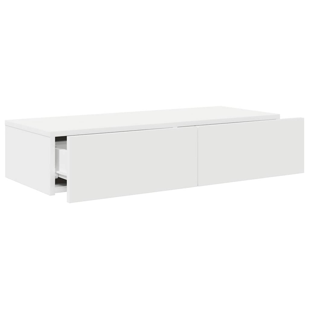 vidaXL Ράφι τοίχου με συρτάρια Λευκό 80x33x17 cm Κατασκευασμένο ξύλο