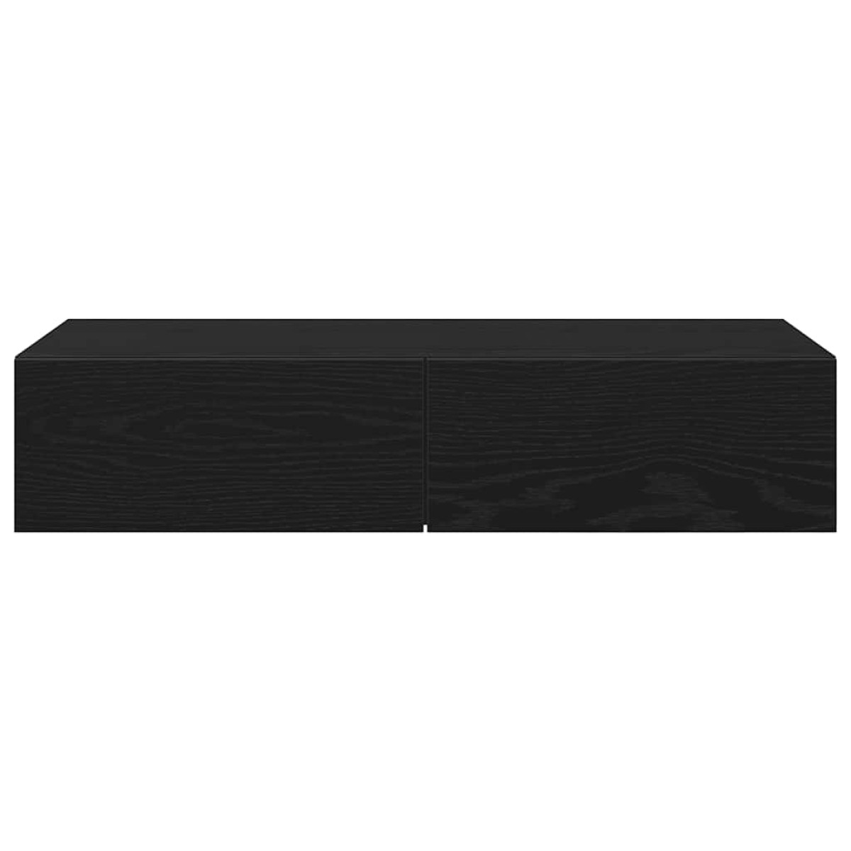vidaXL Ράφι τοίχου με συρτάρια Μαύρο 80x33x17 cm Κατασκευασμένο ξύλο