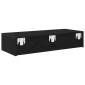 vidaXL Ράφι τοίχου με συρτάρια Μαύρο 80x33x17 cm Κατασκευασμένο ξύλο