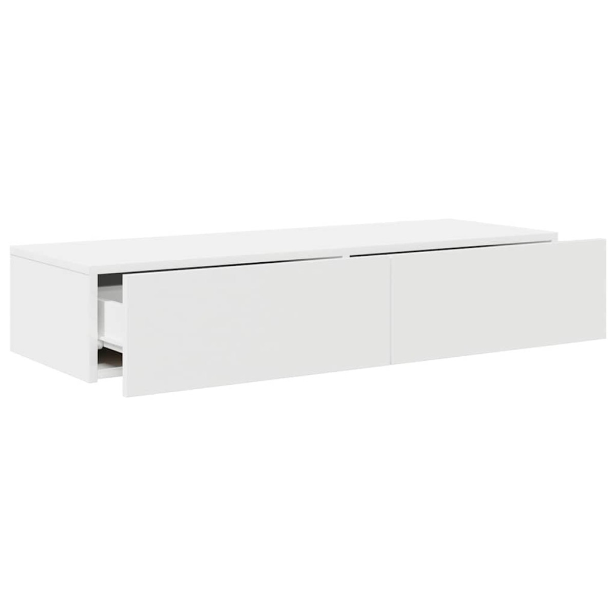 vidaXL Ράφι τοίχου με συρτάρια Λευκό 100x36x19 cm Κατασκευασμένο ξύλο
