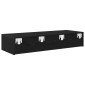 vidaXL Ράφι τοίχου με συρτάρια Μαύρο 100x36x19 cm Κατασκευασμένο ξύλο