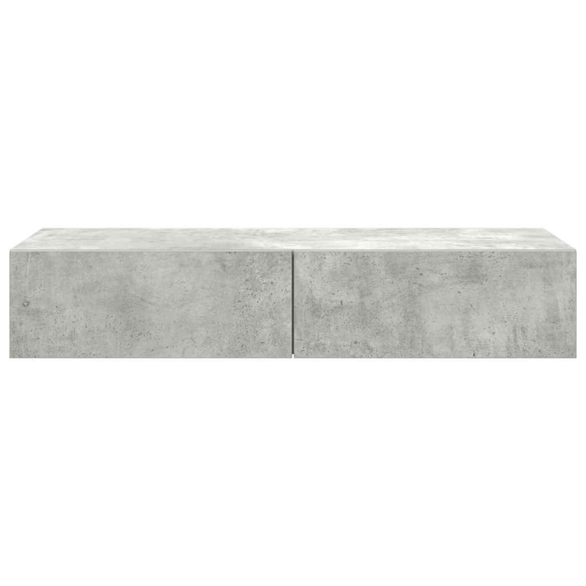 vidaXL Ράφι τοίχου με συρτάρια Γκρι μπετόν 100x36x19 cm Ξύλο μηχανής