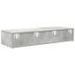 vidaXL Ράφι τοίχου με συρτάρια Γκρι μπετόν 100x36x19 cm Ξύλο μηχανής