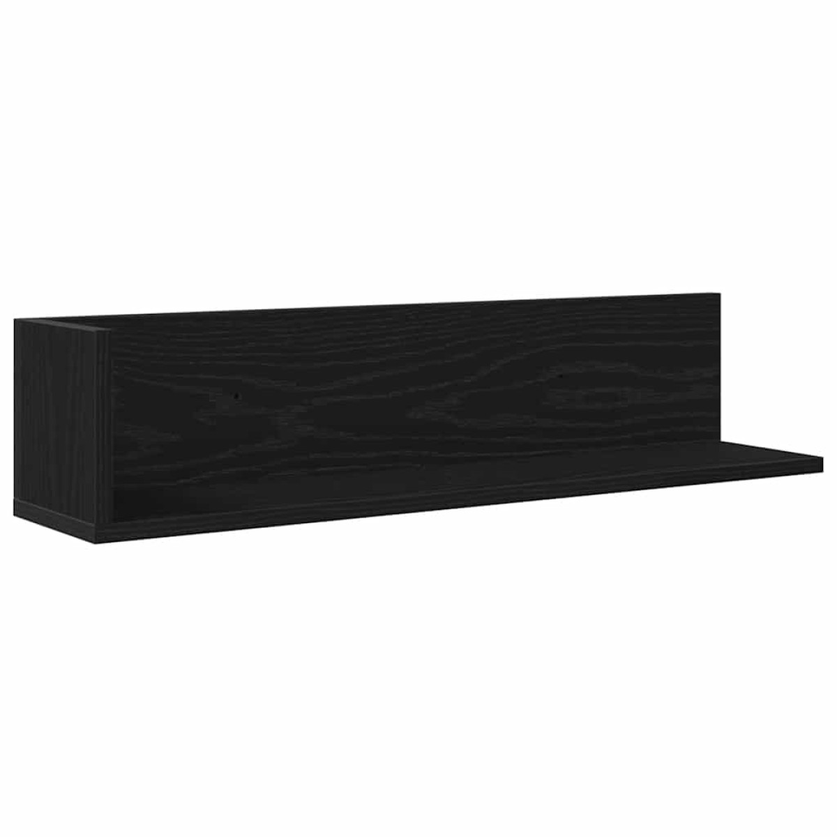 vidaXL Ραφιέρες Τοίχου 2 τεμ. Μαύρες 75x16,5x16,5 εκ από Μοριοσανίδα