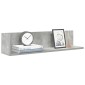 vidaXL Ράφια τοίχου 2 τεμάχια Μπετόν Γκρι 75x16,5x16,5 cm Ξύλο μηχανής