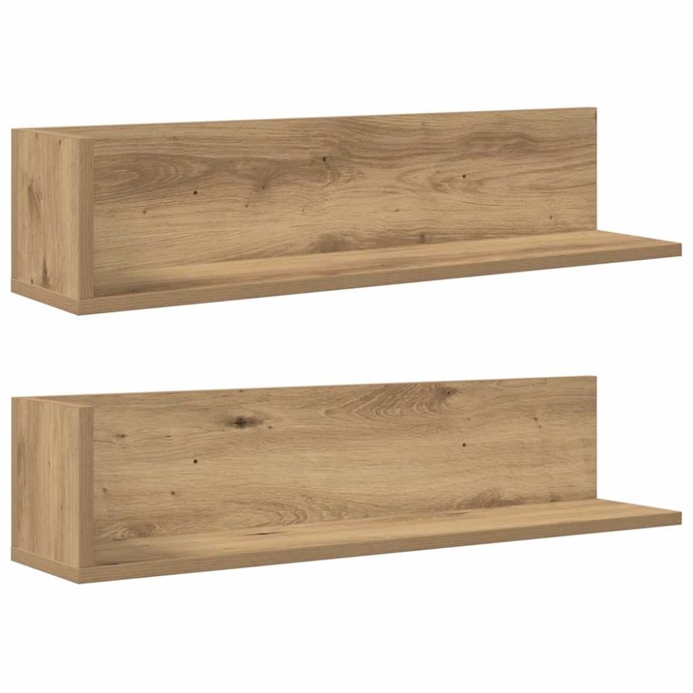vidaXL Ράφια τοίχου 2 τεμάχια Artisan Oak Κατασκευασμένο ξύλο