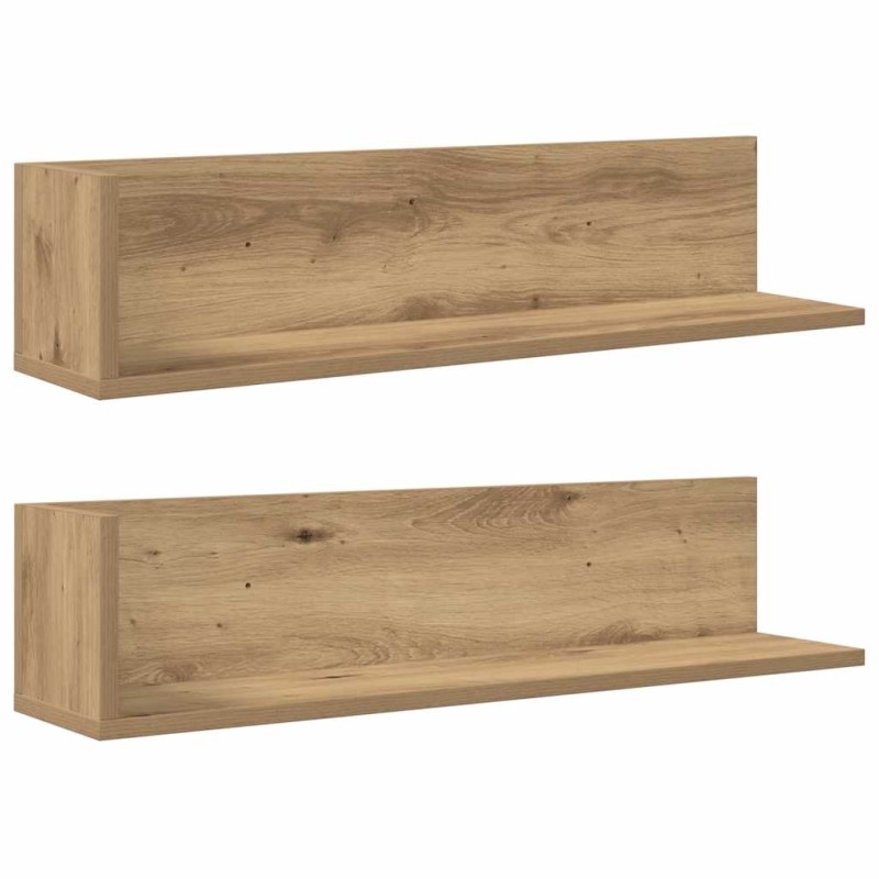 vidaXL Ράφια τοίχου 2 τεμάχια Artisan Oak Κατασκευασμένο ξύλο