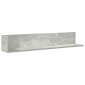 vidaXL Ράφια τοίχου 2 τεμάχια Μπετόν Γκρι 100x16,5x16,5cm Ξύλο μηχανής