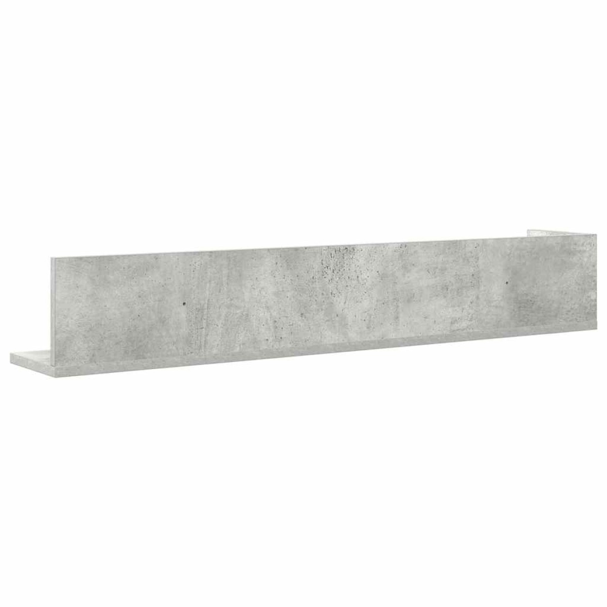 vidaXL Ράφια τοίχου 2 τεμάχια Μπετόν Γκρι 100x16,5x16,5cm Ξύλο μηχανής