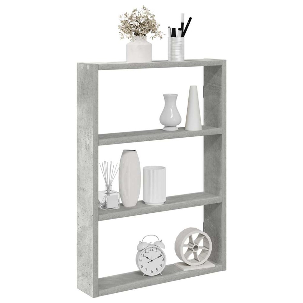 vidaXL Ράφι τοίχου από σκυρόδεμα γκρι 43x9x60 cm Κατασκευασμένο ξύλο