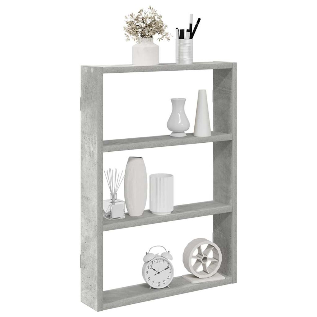 vidaXL Ράφι τοίχου από σκυρόδεμα γκρι 43x9x60 cm Κατασκευασμένο ξύλο