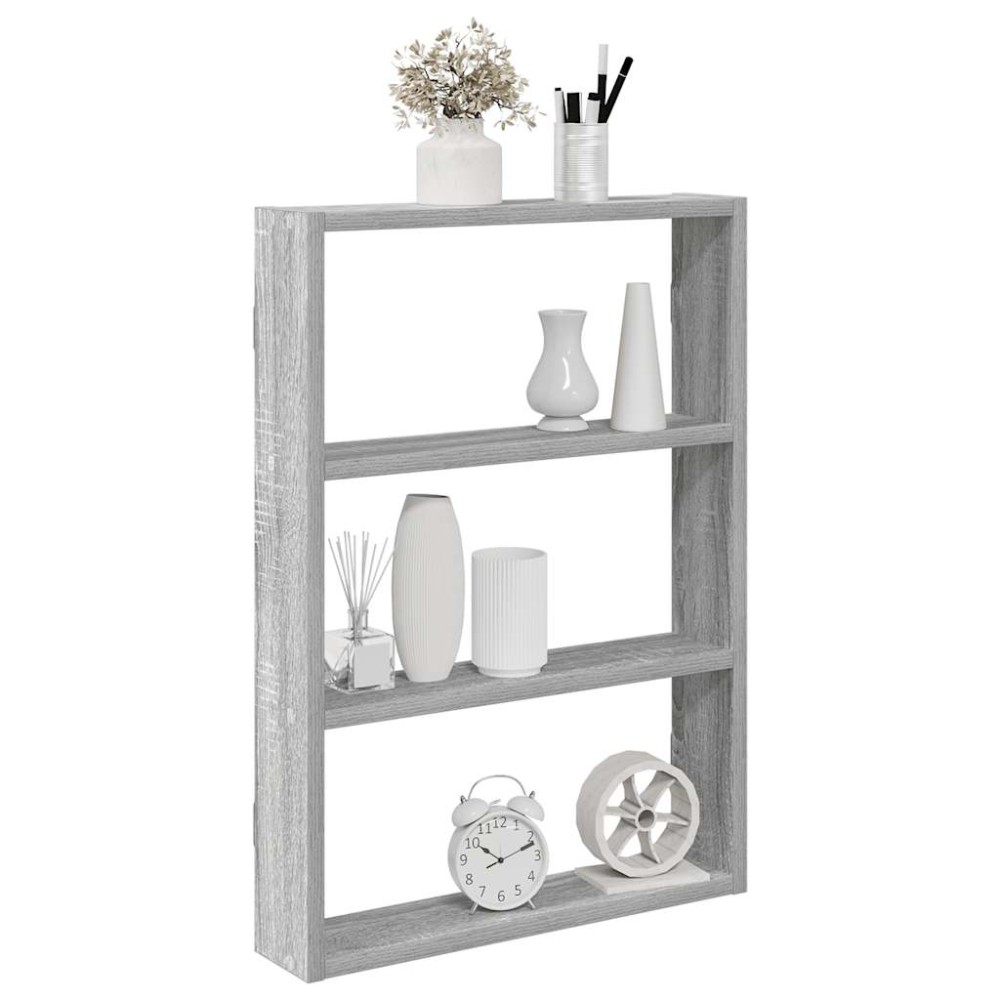 Ράφι τοίχου vidaXL Γκρι Sonoma 43x9x60 cm Κατασκευασμένο ξύλο