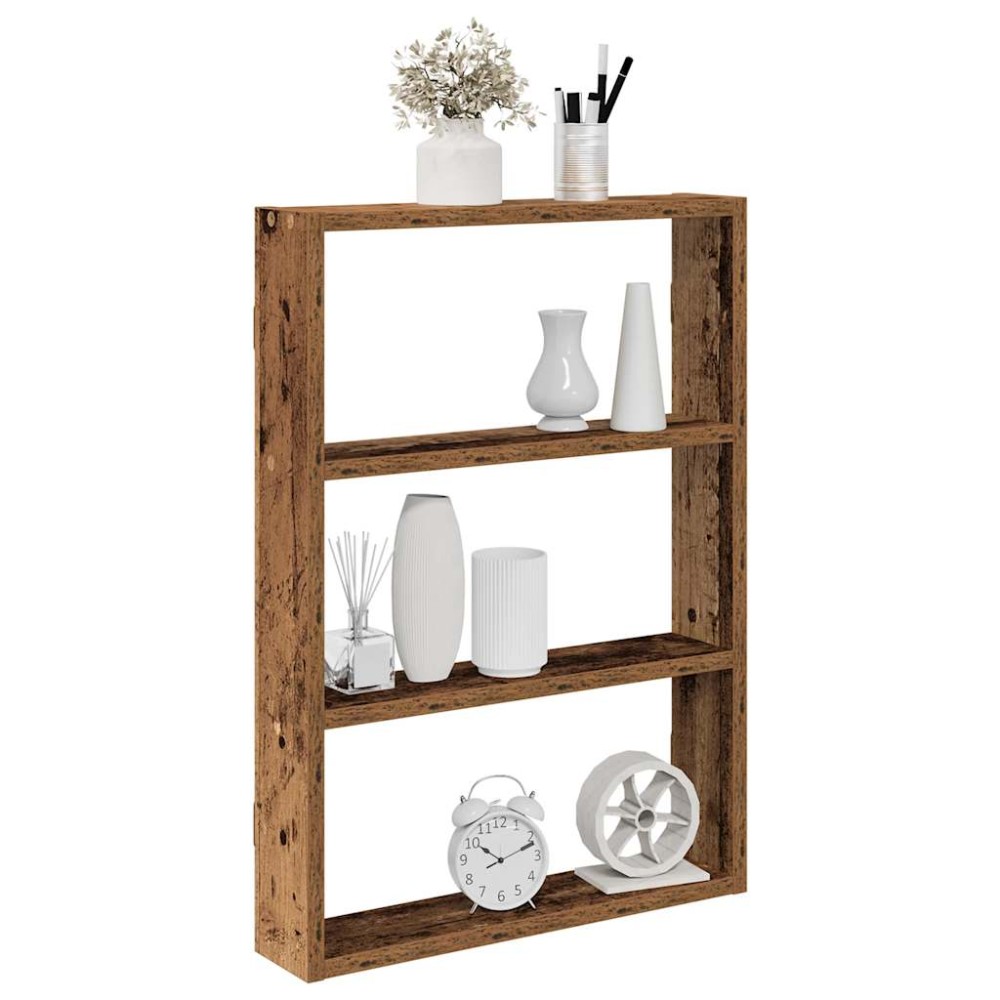 vidaXL Ράφι τοίχου Παλιό ξύλο 43x9x60 cm Κατασκευασμένο ξύλο