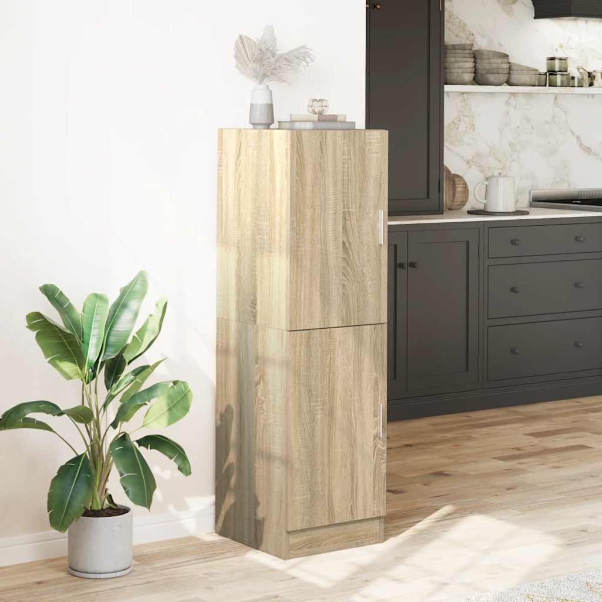 vidaXL Στήλη Κουζίνας Sonoma Δρυς 38x41,5x131,5 εκ Επεξεργασμένο Ξύλο