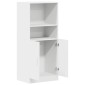 vidaXL Στήλη Κουζίνας Λευκή 57x41,5x131,5 εκ. από Επεξεργασμένο Ξύλο