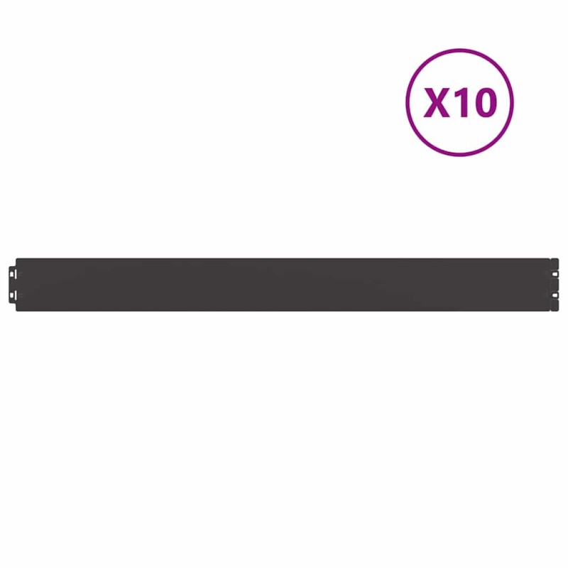 vidaXL Περίγραμμα γκαζόν 10 τμχ. 10 x 103 cm Κρύα έλαση από χάλυβα