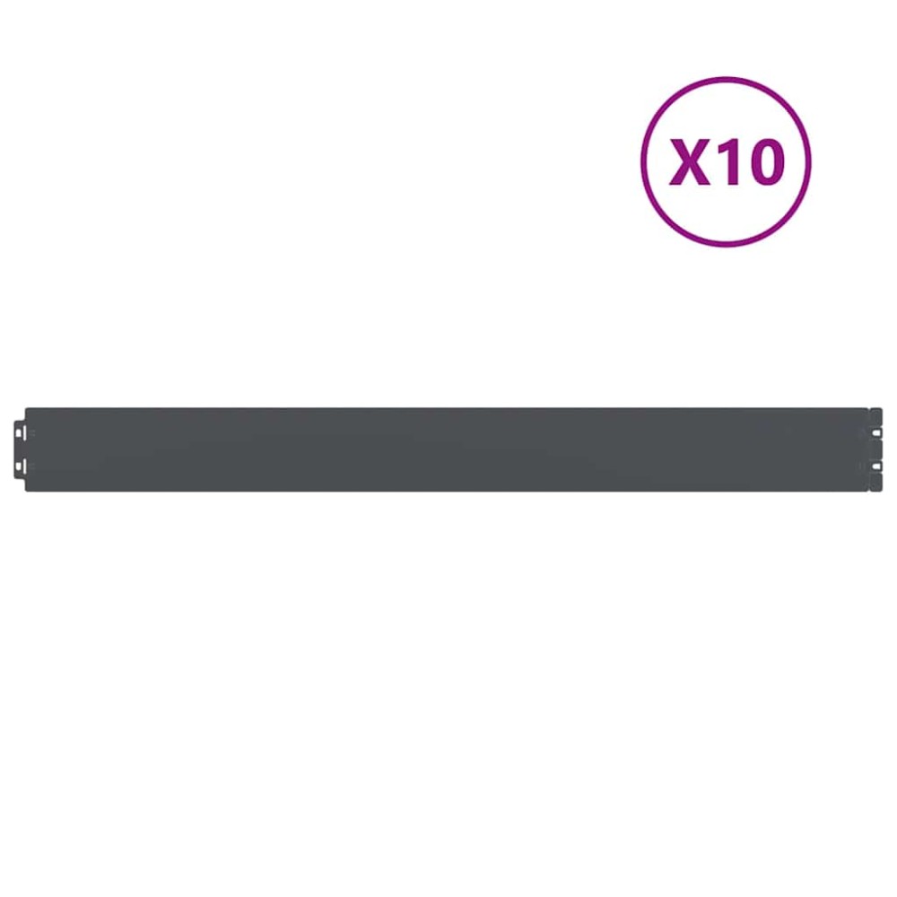 vidaXL Περίγραμμα γκαζόν 10 τμχ. 10 x 103 cm Κρύα έλαση από χάλυβα