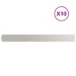 vidaXL Περίγραμμα γκαζόν 10 τμχ. 10 x 103 cm Ανοξείδωτο Ατσάλι Ασημί