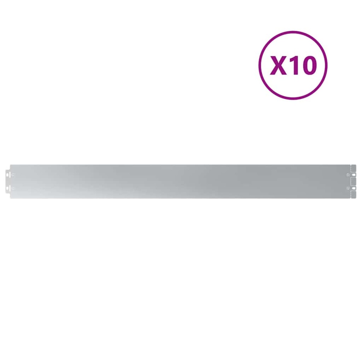 vidaXL Περίγραμμα γκαζόν 10 τμχ. 10 x 103 cm Γαλβανισμένος Χάλυβας