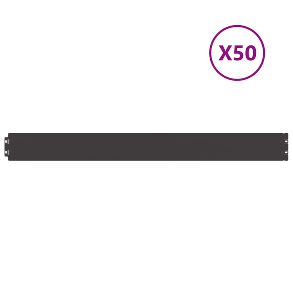 vidaXL Περίγραμμα γκαζόν 50 τμχ. 10 x 103 cm Κρύα έλαση από χάλυβα