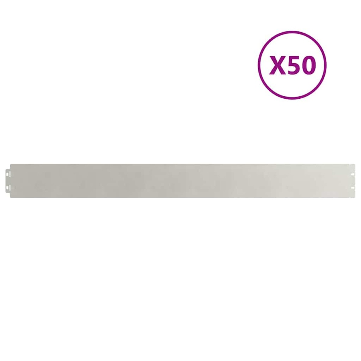 vidaXL Περίγραμμα γκαζόν 50 τμχ. 10 x 103 cm Ανοξείδωτο Ατσάλι Ασημί