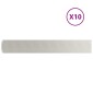vidaXL Περίγραμμα γκαζόν 10 τμχ. 15 x 103 cm Ανοξείδωτο Ατσάλι Ασημί