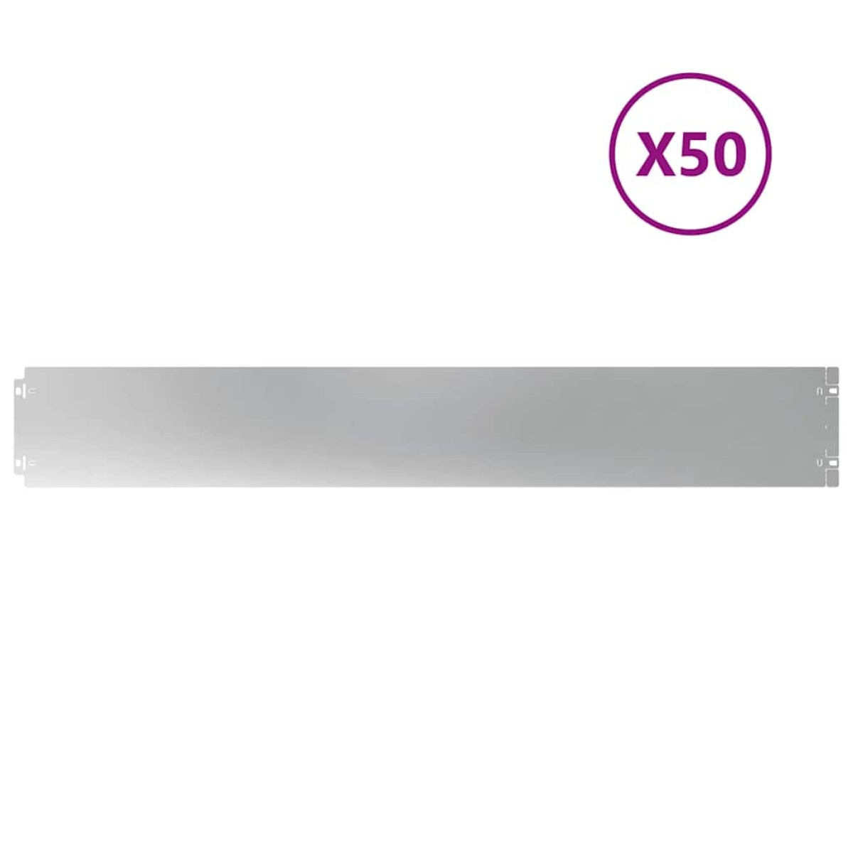 vidaXL Περίγραμμα γκαζόν 50 τμχ. 15 x 103 cm Γαλβανισμένος Χάλυβας