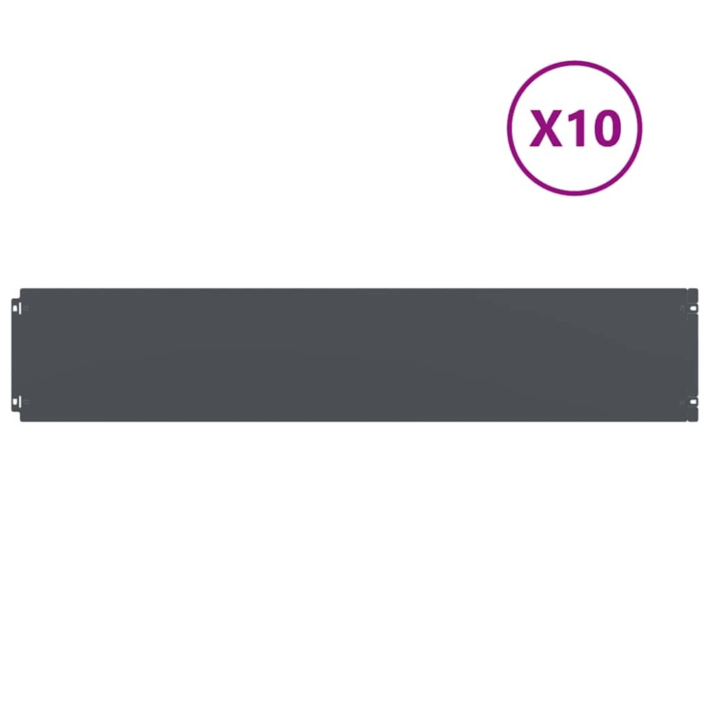 vidaXL Περίγραμμα γκαζόν 10 τμχ. 20 x 103 cm Κρύα έλαση από χάλυβα