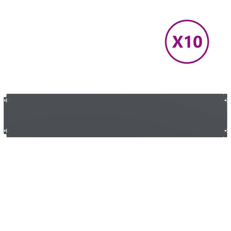 vidaXL Περίγραμμα γκαζόν 10 τμχ. 20 x 103 cm Κρύα έλαση από χάλυβα