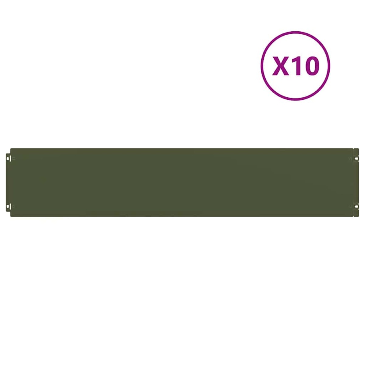 vidaXL Περίγραμμα γκαζόν 10 τμχ. 20 x 103 cm Κρύα έλαση από χάλυβα