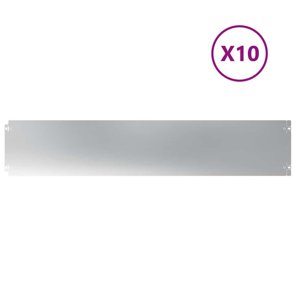 vidaXL Περίγραμμα γκαζόν 10 τμχ. 20 x 103 cm Γαλβανισμένος Χάλυβας