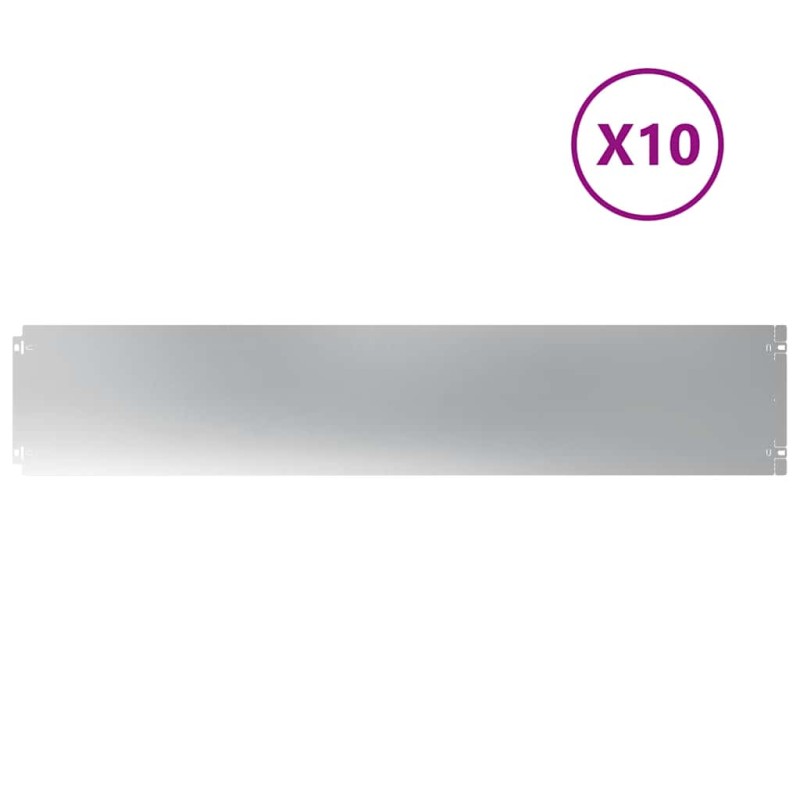 vidaXL Περίγραμμα γκαζόν 10 τμχ. 20 x 103 cm Γαλβανισμένος Χάλυβας